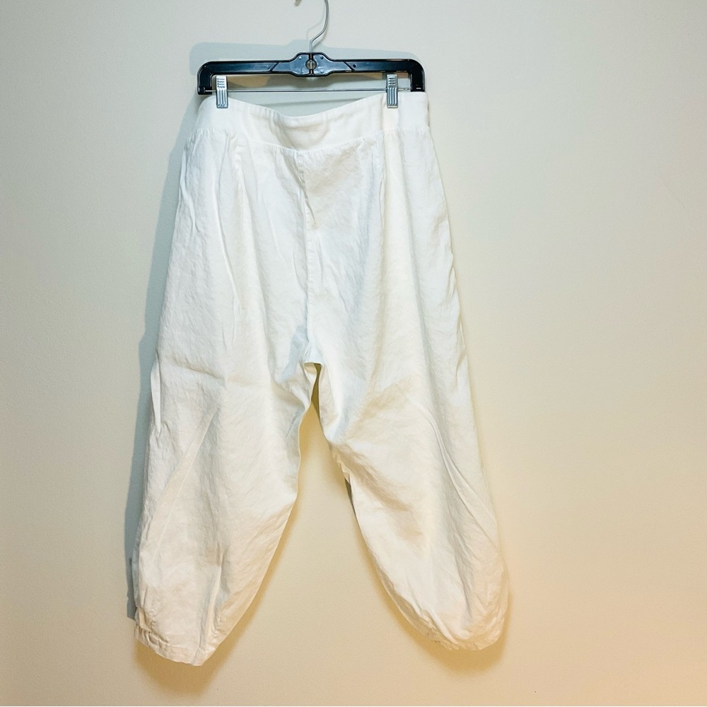 Eileen Fisher White Woman’s Joggers 1X Parachute Pants Utility Draw String Relax - Picture 7 of 9